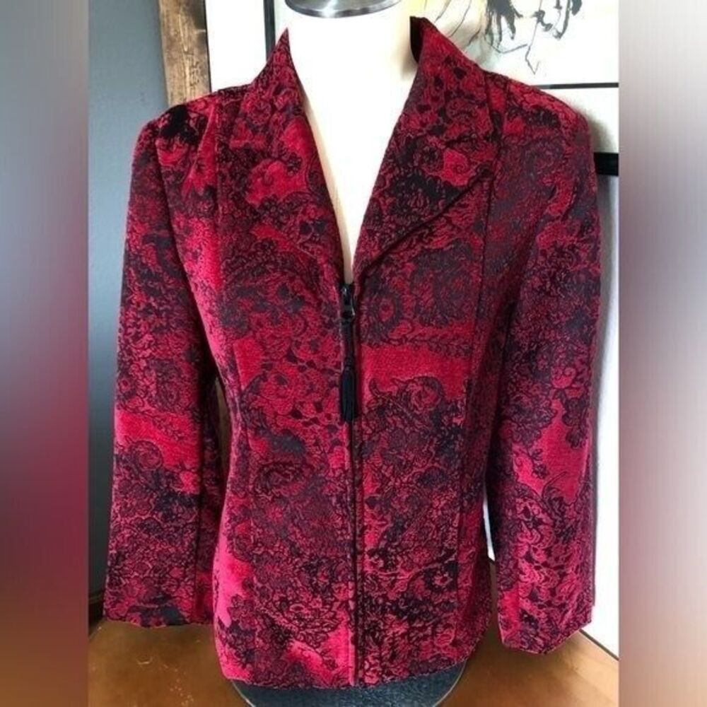Christopher & Banks Red and‎ Black Jacket